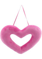 Neco Plush Plush Pembe Delikli Kalp Velboa 36 cm Peluş Oyuncak