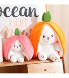 Oloey Çocuk Çilekli Tavşan Dönüştürücü 18 cm Peluş Oyuncak