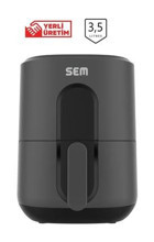 Sem SC306 Airfryer 3.5 lt Tek Hazneli Yağsız Sıcak Hava Fritözü Siyah