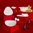 Karaca Red Carpet Collection Pearl Extra Tristan Fine Pearl 62 Parça 12 Kişilik İnci Asimetrik Yemek Takımı