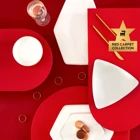Karaca Red Carpet Collection Streamline Geo 59 Parça 12 Kişilik Bone Çokgen Yemek Takımı
