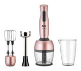 Fakir Lucca Q 500 ml Plastik Hazneli Buz Kırıcılı Turbolu Çift Bıçaklı Blender Seti Rose Gold