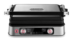Delonghi CGH1112D 6 Dilim Döküm Çıkartılabilir Plaka Çift Taraflı Gri-Siyah Izgaralı Tost Makinesi