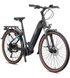 Loop Commuter 250 W 100 Km 28 Jant 9 Vites Şehir / Tur Elektrikli Bisiklet Mat Siyah Turkuaz
