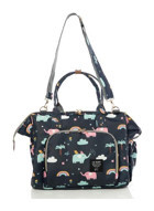 Lal Baby Baggage Bag Fil Desenli Bebek Omuz Çantası Lacivert