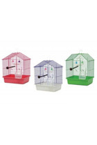 Keser Store PRA-2225674-0341 Çatılı Dikdörtgen Krom Muhabbet Kuşu Kafesi