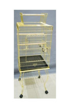 Qh Pet Cage 901AG Ayaklı Dikdörtgen Krom Papağan Kafesi Siyah - Sarı