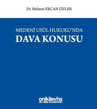 Medeni Usul Hukukunda Dava Konusu Meltem Ercan Özler On İki Levha Yayıncılık