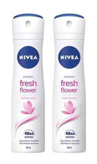 Nivea Fresh Flower Sprey Kadın Deodorant 2x150 ml