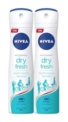 Nivea Dry Fresh Sprey Kadın Deodorant 2x150 ml