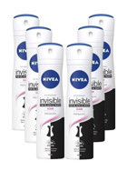 Nivea Black&White Invisible Clear Sprey Kadın Deodorant 6x150 ml