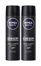 Nivea Deep Dimension Dark Wood Sprey Erkek Deodorant 2x150 ml
