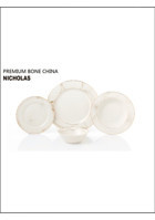 Pierre Cardin Nicholas 60 Parça 12 Kişilik Bone China Porselen Yuvarlak Yemek Takımı