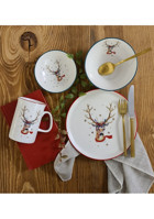 Porland Winter 4 Parça 1 Kişilik Porselen Yuvarlak Yemek Takımı