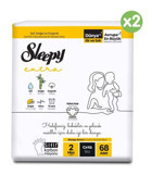 Sleepy Extra 2 Numara Bantlı Bebek Bezi 136'lı