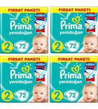 Prima Pampers 2 Numara Bantlı Bebek Bezi 4x72'li