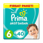 Prima Pampers 6 Numara Bantlı Bebek Bezi 3x40'lı