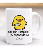 Hayaller Dükkanı Kişiye Özel Kupa Bardak Yar Ben Balanın