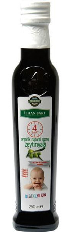 İlhan Sarı Organik Bebek Organik Polifenolsüz Cam Sızma Zeytinyağı 250 ml