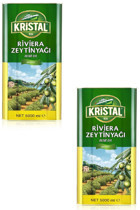 Kristal Organik Polifenolsüz Teneke Riviera Zeytinyağı 2 x 2 lt