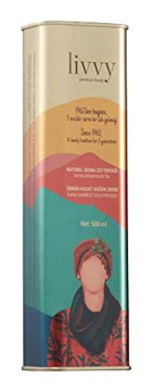 Livvy Premium Foods Soğuk Sıkım Organik Polifenolsüz Teneke Sızma Zeytinyağı 500 ml