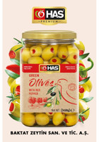 Has Premium Biberli Yeşil Zeytin 1.6 kg