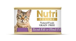 Nutri Feline Yetişkin Hindi-Tavşan Yaş Kedi Maması 6x85 gr