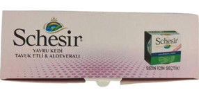 Schesir Yavru Aleovera-Tavuk Yaş Kedi Maması 6x85 gr