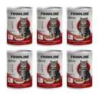Foodline Yetişkin Biftek Parça Etli-Soslu Yaş Kedi Maması 6x400 gr