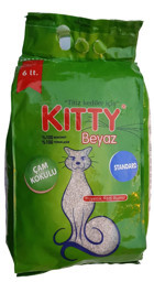 Kitty White Topaklanan İnce Taneli Tozsuz Kedi Kumu 6 lt