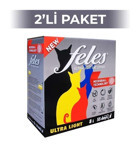 Feles Ultra Light Topaklanan İnce Taneli Aktif Karbonlu Karbonlu Kedi Kumu 2x8 lt