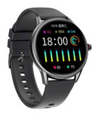 Wiwu SW04 Su Geçirmez 45 mm Silikon Kordon Yuvarlak Unisex Akıllı Saat Siyah