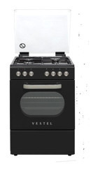 Vestel SF 8400 DG 66 lt Ocaklı Analog Retro Solo Fırın Siyah
