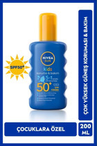 Nivea Renkli 50 Faktör Tüm Ciltler İçin Nemlendirici Suya Dayanıklı Yüz ve Vücut Güneş Kremi 200 ml