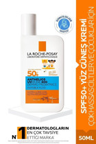 La Roche Posay Anthelios 50 Faktör İçin Leke Karşıtı Nemlendirici Yağsız Suya Dayanıklı Yüz ve Vücut Güneş Kremi 50 ml
