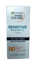 Garnier Ambre Solaıre Sensitive Expert 50 Faktör Tüm Ciltler İçin Nemlendirici Suya Dayanıklı Yüz Güneş Kremi 50 ml