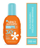 Arko 30 Faktör İçin Nemlendirici Suya Dayanıklı Yüz ve Vücut Güneş Kremi 200 ml