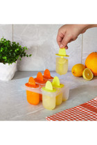 Mars Plastik Dondurma Şekilli Plastik Kapaklı Renkli Buz Kalıbı