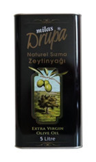 Milas Drupa Soğuk Sıkım Teneke Sızma Zeytinyağı 5 lt