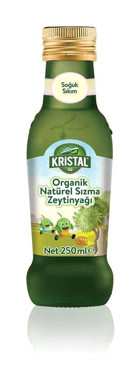 Kristal Naturel Soğuk Sıkım Organik Polifenollü Cam Sızma Zeytinyağı 250 ml