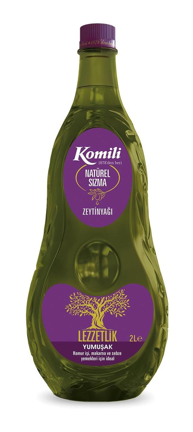Komili Naturel Polifenolsüz Cam Sızma Zeytinyağı 2 lt