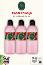 Eyüp Sabri Tuncer Amber Cam Şişe Kolonya 3x400 ml