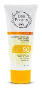 Bee Beauty Renksiz 50 Faktör Tüm Ciltler İçin Leke Karşıtı Nemlendirici Suya Dayanıklı Güneş Kremi 50 ml