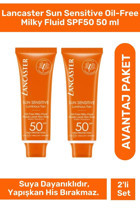 Lancaster Sun Sensitive Renksiz 50 Faktör Hassas Ciltler İçin Yağsız Suya Dayanıklı Güneş Kremi 2x50 ml