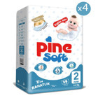 Pine Mini 2 Numara Organik Cırtlı Bebek Bezi 152 Adet