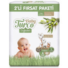 Baby Turco Doğadan Maxi 4 Numara Organik Bantlı Bebek Bezi 82 Adet