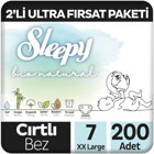 Sleepy Bio Natural XXL Beden Organik Cırtlı Bebek Bezi 200 Adet
