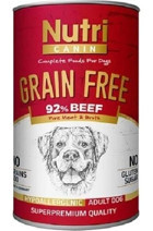 Nutri Canin Grain Free Biftekli Kıyılmış Yaş Köpek Maması 400 gr Tekli