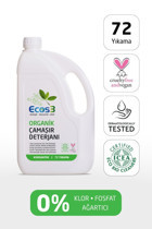 Ecos3 Vegan Konsantre 72 Yıkama Tüm Renkler İçin Sıvı Deterjan 2.5 lt