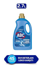Abc Leke Karşıtı 45 Yıkama Beyazlar ve Renkliler İçin Sıvı Deterjan 2.7 lt